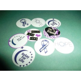 Photo Paper Pre Cut One Inch RELAY FOR LIFE Images!  Free Shipping in United States!  - 25 images