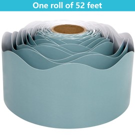 FANCY LAND Calming Blue Scalloped Rolled Border Trim