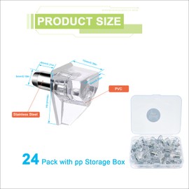 Shelf Support Pegs 24 Pack - Adjustable Cabinet Shelf Pegs with Clear Plastic, Rust-Resistant & Easy Install 5mm Shelf Pins for Kitchen Cabinets, Bookshelves, Wardrobes