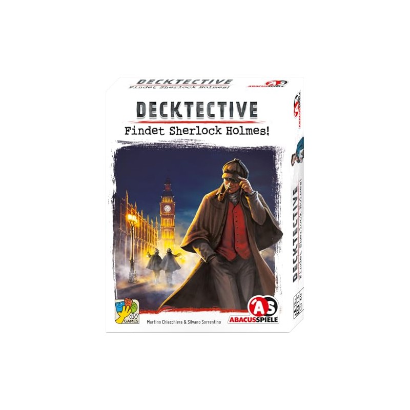 ABACUSSPIELE 38242 Decktective Finding Sherlock Holmes! Cooperative Crime Game Card