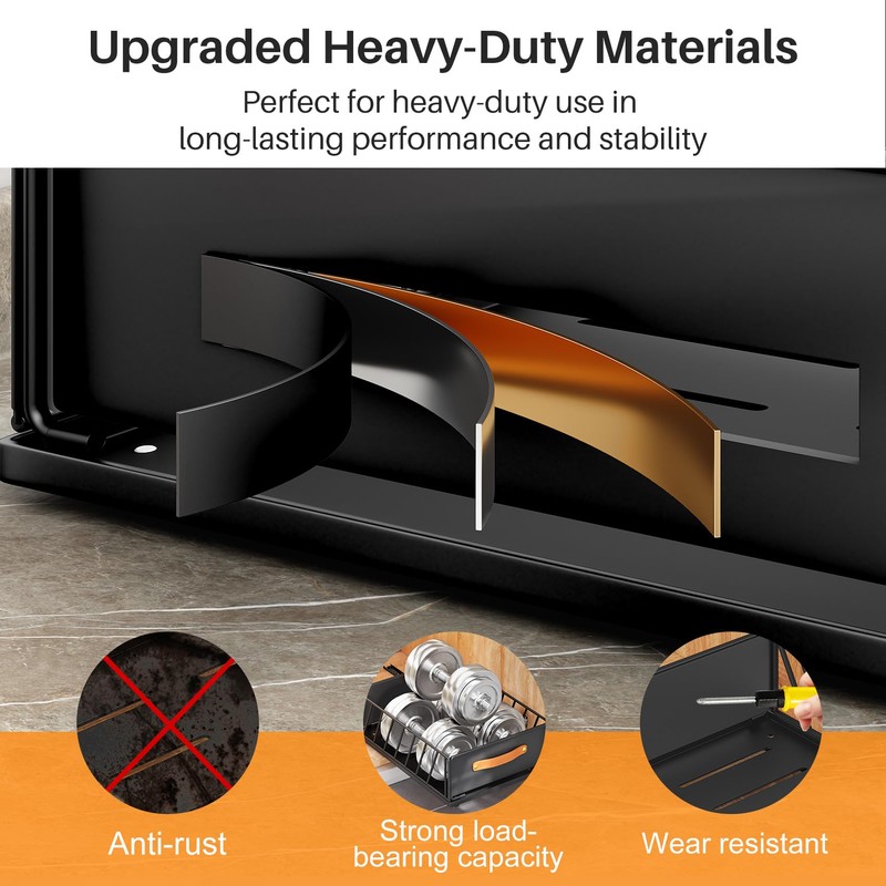 Pull out Cabinet Organizer Fixed with Adhesive Nano Film,Heavy Duty