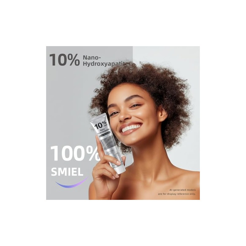 10% Nano-Hydroxyapatite Toothpaste for Sensitive Teeth: Fluoride-Free, Whitening, and Enamel