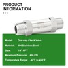 TAISHER 1PCS 304 Stainless Steel 1/4" NPT Male Check Valve,Backflow