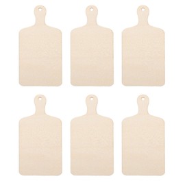 6Pcs Mini Wood Cutting Board Small Wooden Paddle Unfinished Chopping Board Wood Pieces Square Blank Wooden Cutout Tiles for DIY Crafts Painting Tiles Coasters Pyrography