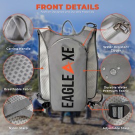 EAGLEAXE Hydration Backpack , Ultra-Light Hydration Pack Backpack with Leakproof 2L Water Bladder, Premium Hydration Bag for Hiking, Cycling & Outdoor Adventures