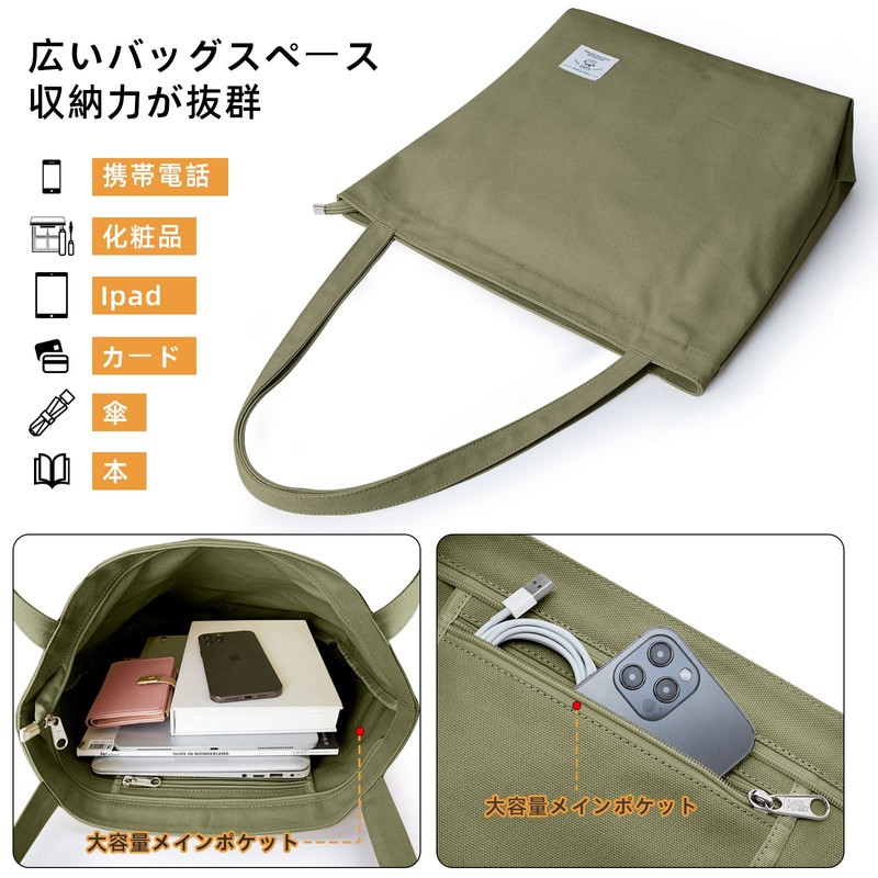 [KALIDI] Women's Tote Bag, Shoulder Bag, Shoulder-carried Bag, Large Size,