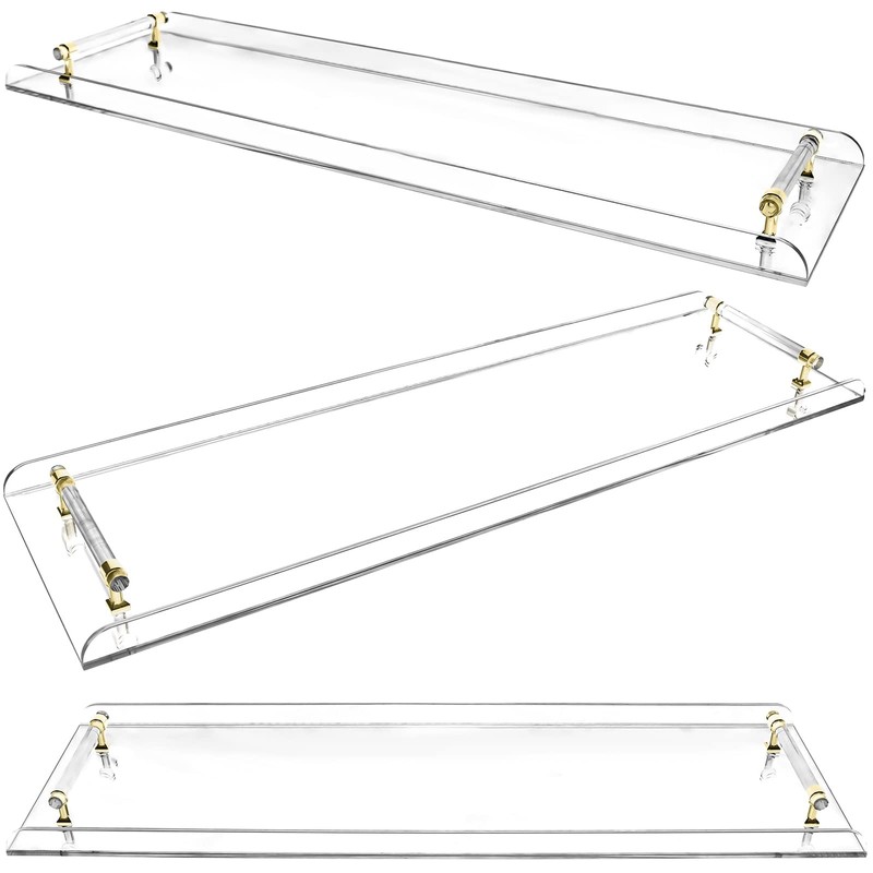 31inch Bathtub Caddy Tray,Gold Handle Clear Bathtub Caddy Tray,Acrylic Bathroom