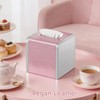 Pink Tissue Box Cover,Tissue Box Holder with Magnetic Bottom, Decorative