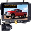 Magnetic Solar Wireless Backup Camera: 7" Portable 1 Min Easy