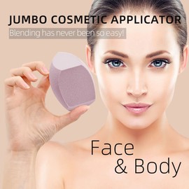 Dolovemk Tri-Cut Large Makeup Sponges Blender Smooth Foundation Sponge with Flat Angle, Body Makeup Sponge, Powder Puff Soft Beauty Sponge, Blender, Latex-Free for Foundation