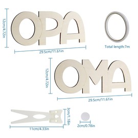 UYUYong Grandpa Grandma Gift Grandson Granddaughter Wooden Photo Frame for Baby Family Craft Set Children Wood with Stand Aid for Birthday Christmas Decoration Safety Material