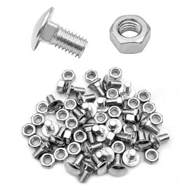 56-Piece Stainless Steel Bumper 28 Bolts & 28 Nuts Kit - Fits 1964-1972 Chevelle, El Camino, Monte Carlo, GTO, Cutlass, Nova - Front & Rear Replacement (OE #4A00080-A)