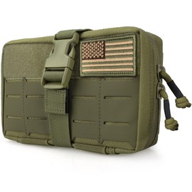LIVANS Tactical EMT Admin Pouch, Rip-Away Molle IFAK Pouch Tear-Away First Aid Kit Medical Kit Bag Utility Tools Organizer Quick Release Design Army Green