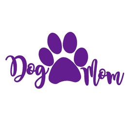 STICKER DAD Dog Mom V3 Vinyl Decal by stickerdad® - Size: 11", Color: Purple - Windows, Walls, Bumpers, Laptop, Lockers, etc.