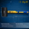 S&R Rubber Hammer Black 65 mm, 680g with Ergonomic Shaped