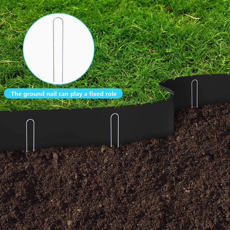 Watayo 30 FT Grass Barrier Landscape Edging Coil - 5