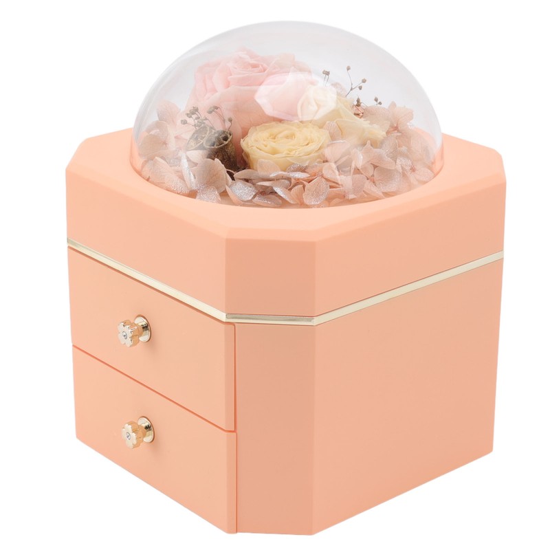 Forever Flower Double Drawer Octangle Gift Jewelry Packaging Storage Jewelry