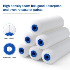 Mister Rui Paint Roller Set, 4 Inches, Paint Roller Set, 11 cm Foam Paint Roller Cover, Sturdy Paint Tray, Disposable Paint Tray, and Paint Roller Hanger for Painting and Renovation of Household