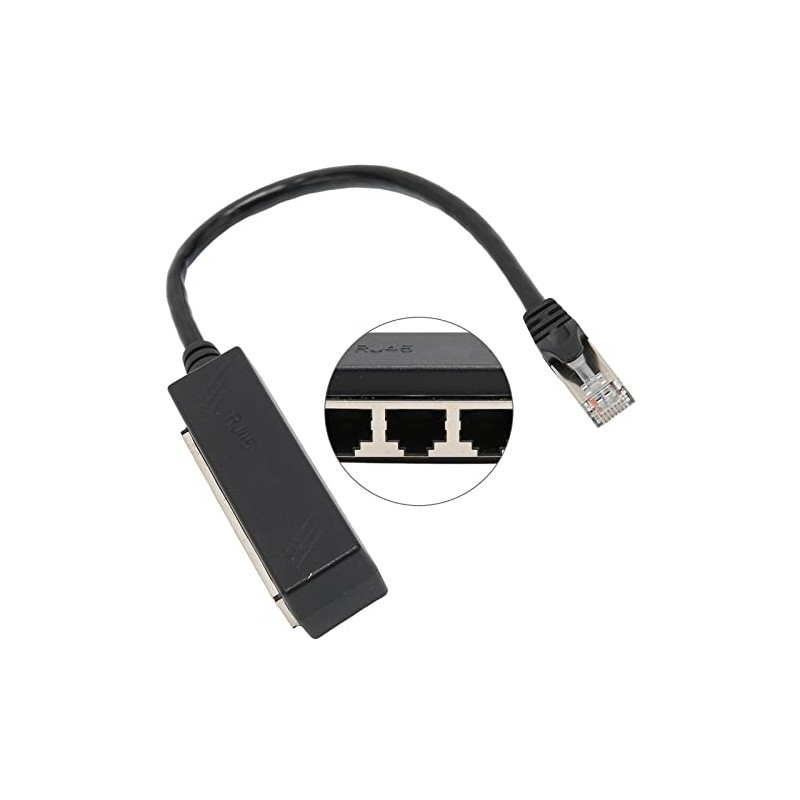 Adaptador RJ45 Cable Divisor Ethernet - 1 a 4 Puntos,