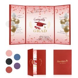 Graduation Guest Book 2025 Red Graduation Decorations Class of 2025 Graduation Sign in Book to Sign Signature Board Grad Decor Party Supplies High School College Graduation Gifts for Her Him Women