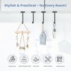 Mooche 4Pcs Ceiling Hooks Black,Ceiling Hook for Hanging Plants, 107MM
