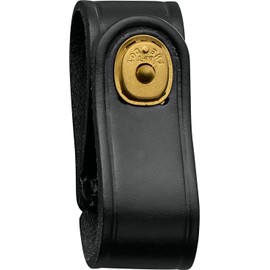 JAY-PEE Tactical Leather Handcuff Strap Holder with Brass Safety Snap Closure Single Snap Slide-On fits 2.25 in Duty Belts