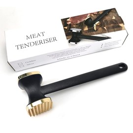 Kitchen Meat Tenderizer,Heavy Duty Manual Hammer Mallet Tool,Meat Hammer Used for Steak, Chicken, Fish (Golden)