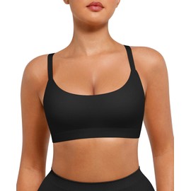 FeelinGirl Seamless Bras Wireless Bralettes for Women: No Wire Unlined Comfort Buttery Soft Bras for Sleep Everyday, Black, M