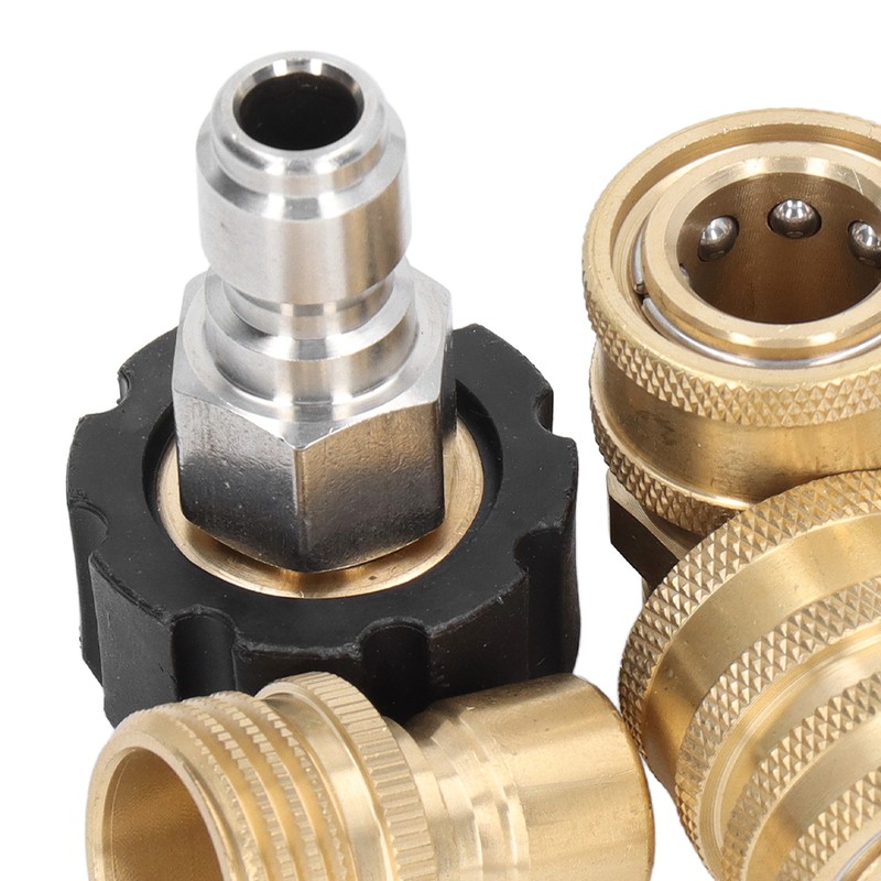 8pcs Pressure Washer Adapter Set Quick Coupler Fittings Metal Quick