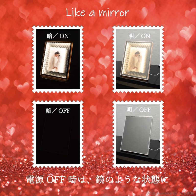 A-ITEM Newlyweds LED Photo Frame 20x25cm USB Powered Picture Size