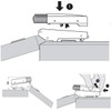 Blum BLUMOTION Soft Closing Mechanism for Straight-Arm Clip Top and
