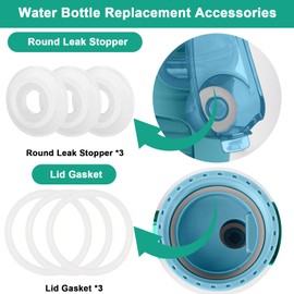 6PCS Silicone Accessory Set Compatible with Bubba Kid Water Bottle, Includes Round Leak Stopper and Lid Gasket for 16oz Bubba Kids Bottle
