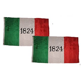 3x5 3’x5’ Wholesale Set (2 Pack) The Alamo 1824 Texas Battle Flag Banner Super Polyester Nylon Fade Resistant Double Stitched Premium Penant House Banner Grommets
