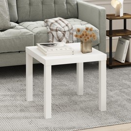 Furinno Simple Square Coffee Table, Side Table, White