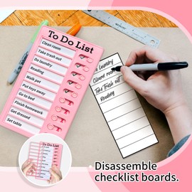 Chore Chart for Kids,To Do List, Daily Routine Chart, and Schedule Board-Checklist and Portable Memo for Efficient Task Management and Planning (pink)