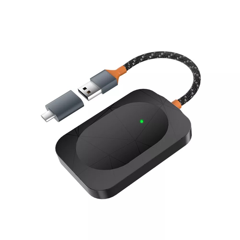 AUIMSOCO Plug-N-Drive Wireless Car Adapter - 2-in-1 Apple CarPlay &