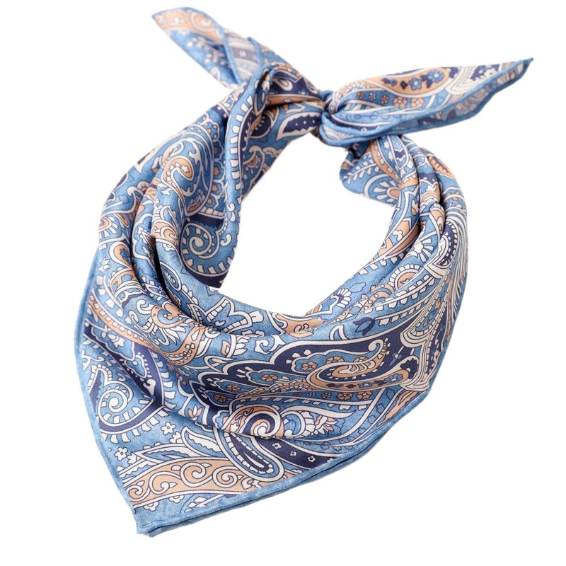 Prettystern Unisex Hand-Rolled Silk Neckerchief Silk Neckerchief for Men and