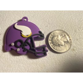 Minnesota Vikings, rubber helmet charms, 2 pack for DIY projects,