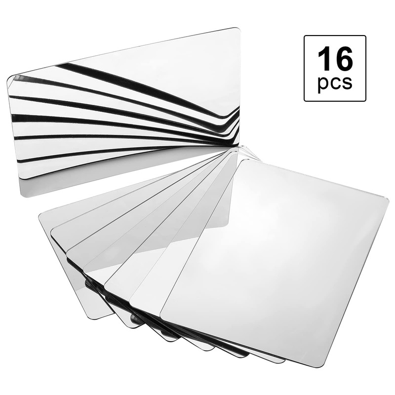 Marsui 16 Pieces Shatter Proof Plastic Mirror Craft 4 x