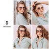 SOJOS SJ1082 Women's Large Square Oversized Rectangular Designer Style Sunglasses,