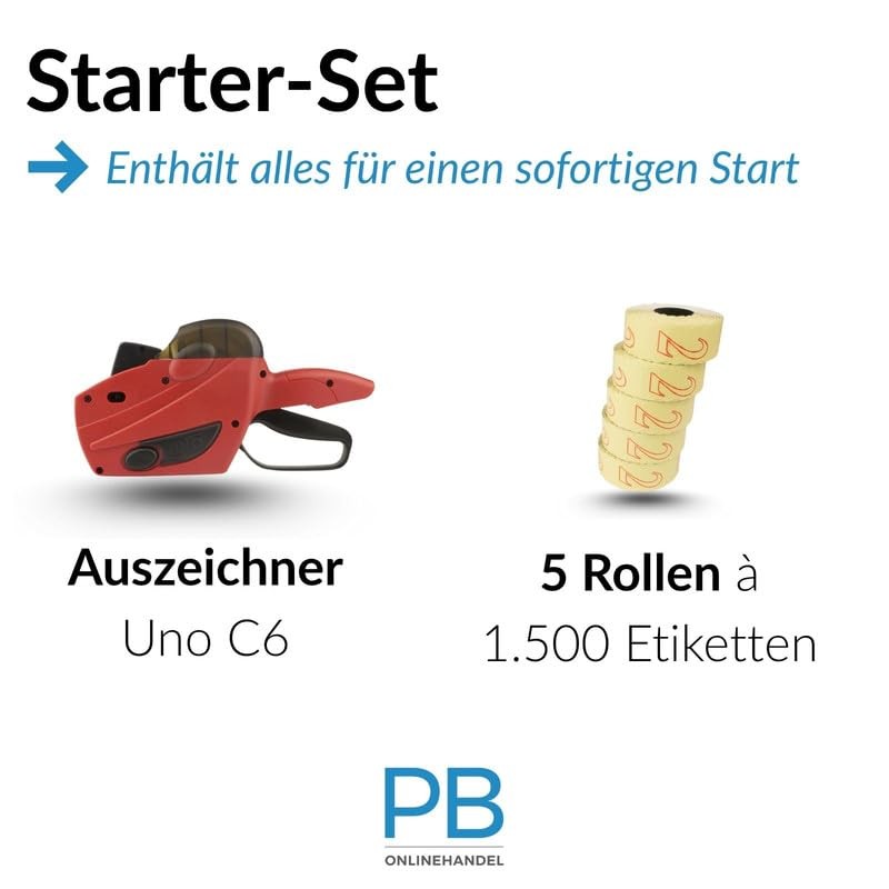 PB-Onlinehandel Price Gun Set | UNO C6 Labelling Device |