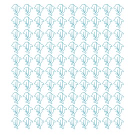 100Pcs Cute Paper Clips Blue Dolphin Style Exquisite Color Strong Clamp Force Kids Paper Clips for Office School Home