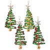 SOLID OAK Beaded Ornament KIT, Christmas Tree Makes 4