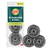 Scotch-Brite Stainless Steel Scrubbers, Scouring Pads for Cleaning Tough Baked-On