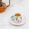 GuangYang Porcelain Espresso Cups with Saucers - 2.5 Ounce -