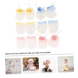 BESPORTBLE 3 Sets Scratching Gloves Breathable Mesh Protective Mittens for Newborns Wire Material for Boy Girl