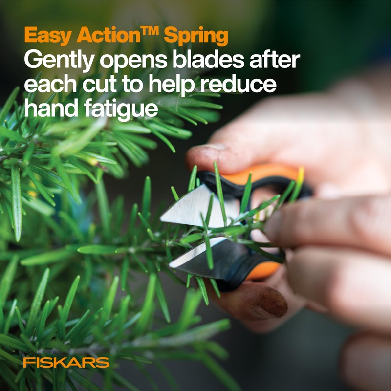 Fiskars Herb Garden Scissors, 5" Garden Shears, Handheld Herb Snips