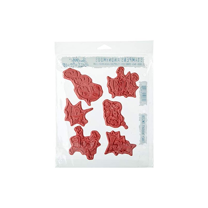 Stampers Anonymous Tim Holtz Cling Rubber Stamp Set, 7" by