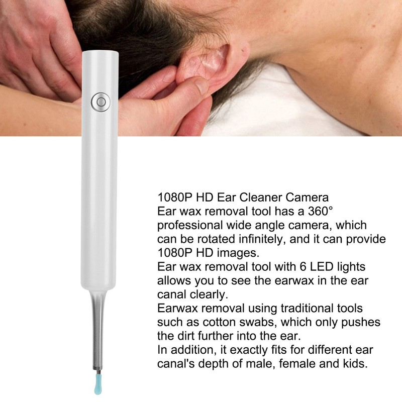 Ear Wax Removal Tool HD 1080P Waterproof Ear Endoscope Ear