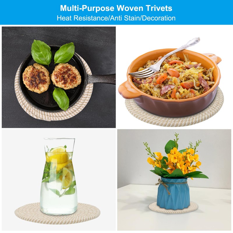 PATIKIL Trivets for Hot Dishes 8 Inch, 5 Pack Trivets